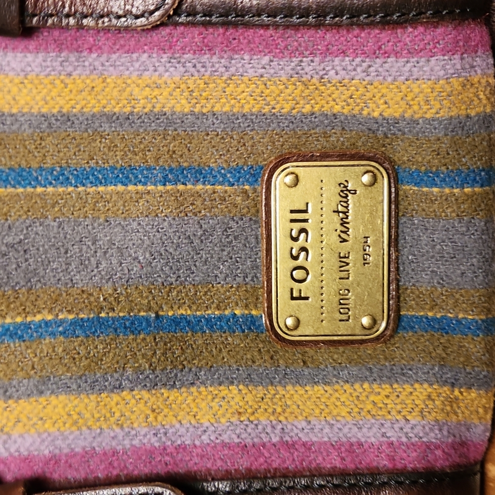 Fossil Wool and Leather Crossbody